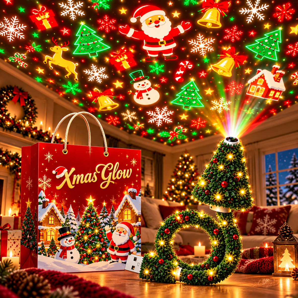 Xmas Glow – Magical Christmas Projection Tree