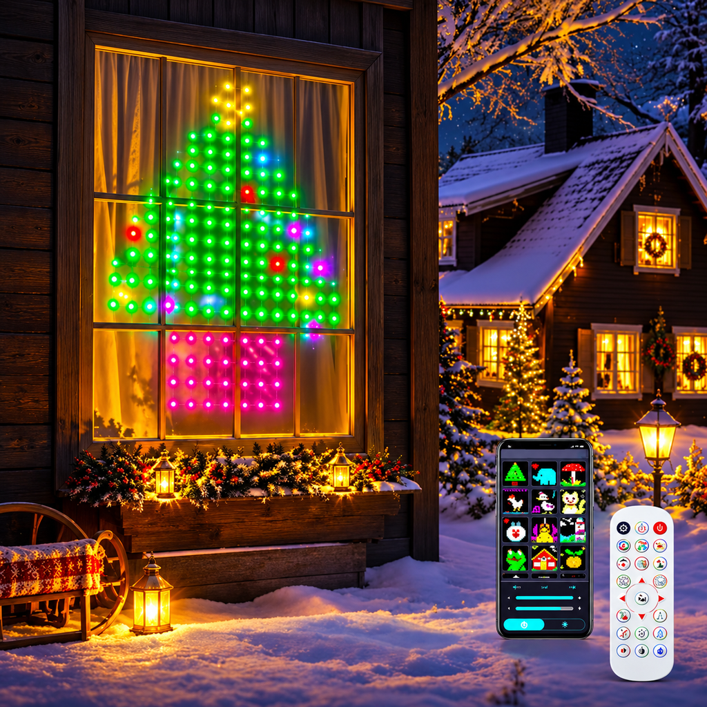 Smart RGB LED Curtain Lights – 400 LEDs, App & Remote Control